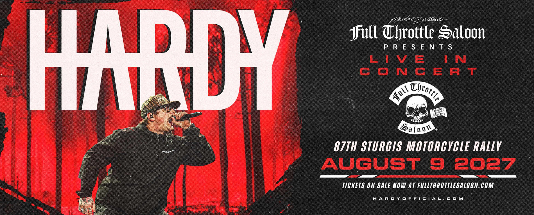 2027 Wristband - 1 Night August 9 Campground Admission Hardy @ Full Throttle Saloon
