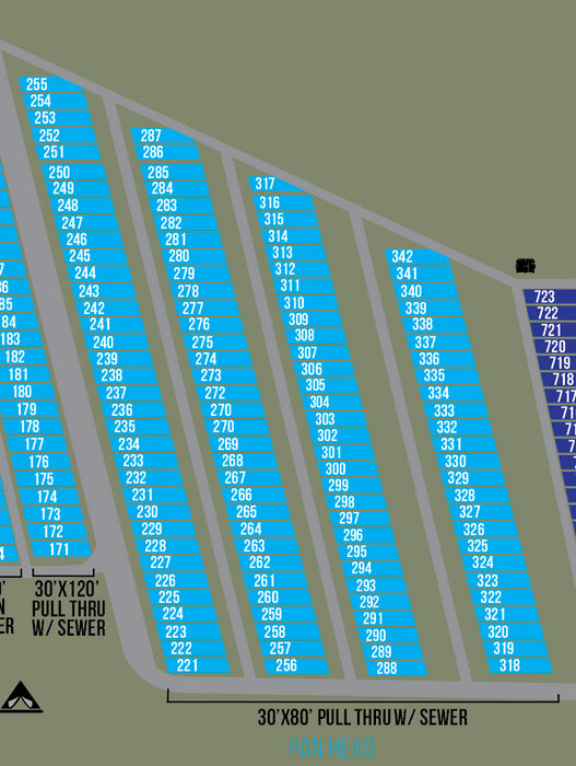 2025 Pan Head RV Park PULL THROUGH (221 - 255)