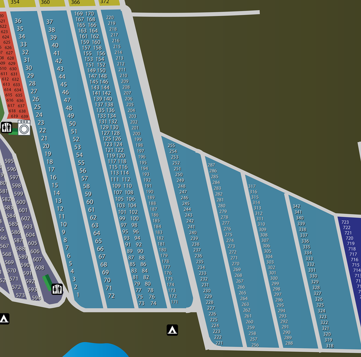 2024 Pan Head RV Park PULL THROUGH Sites 171 - 220