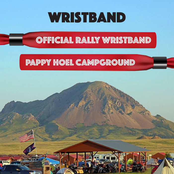 2024 - Official Rally Campground Admission Wristband Aug 2nd - Aug 11th