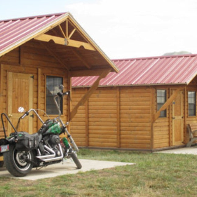 Private cabin at the Broken Spoke Campground